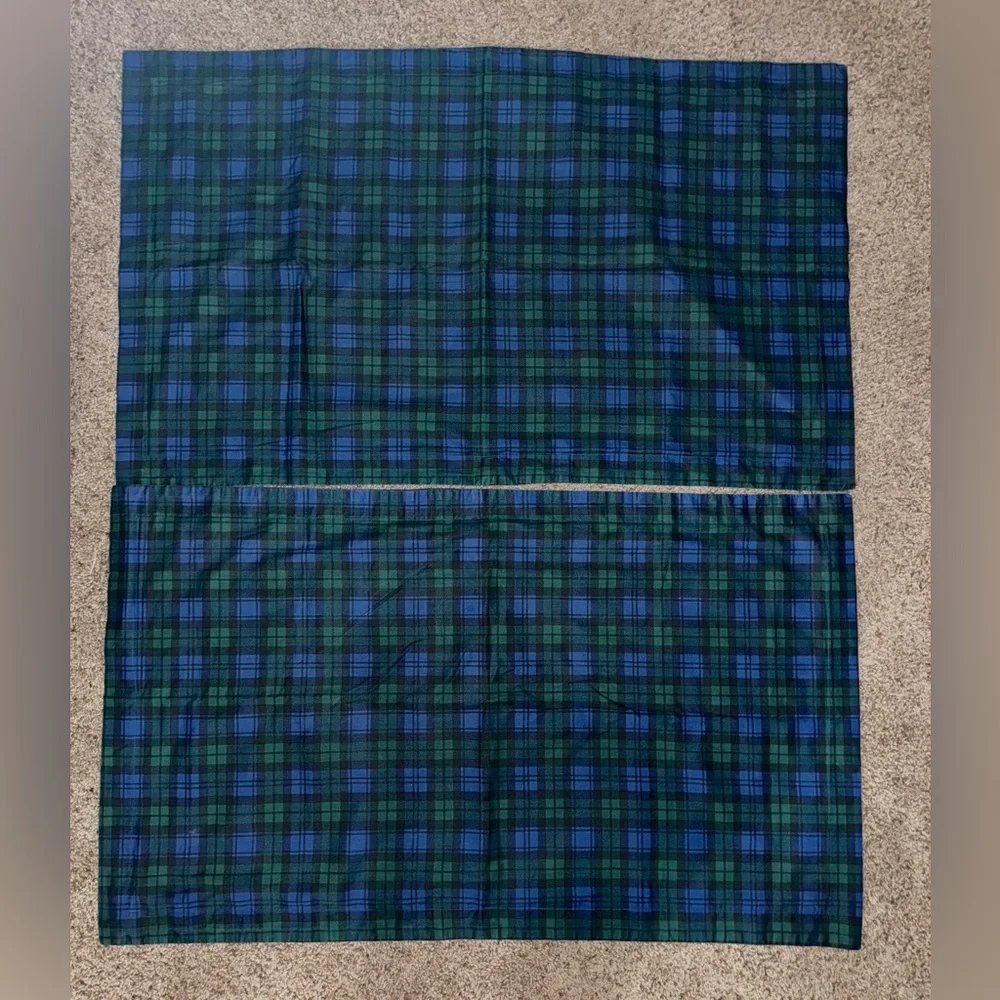 Vintage Lauren Ralph Lauren Tartan Plaid Yarn-Dyed King Pillow Shams! - Picture 6 of 8